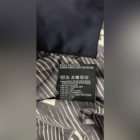 Super Bowl LI Men’s Bomber Style Jacket - Navy with Black Collar Detail, Zip Up - Picture 13 of 14